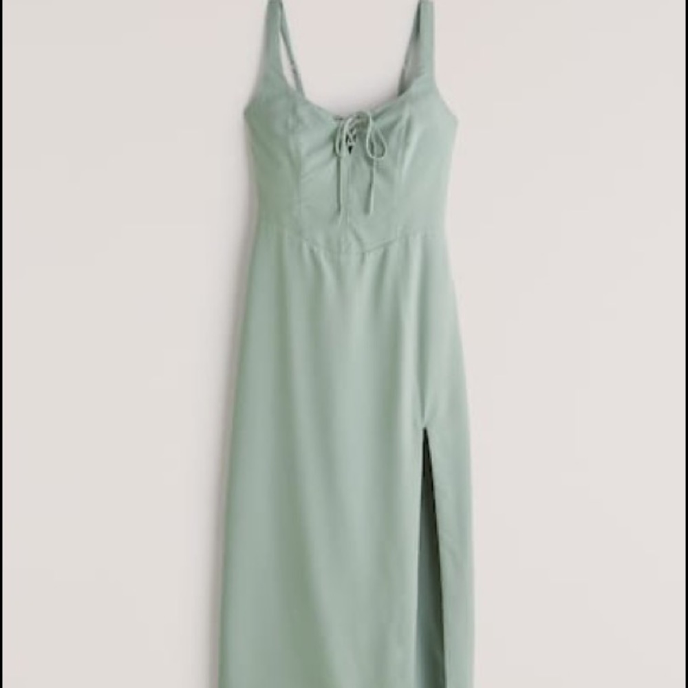 Abercrombie Tie Front Midi Dress